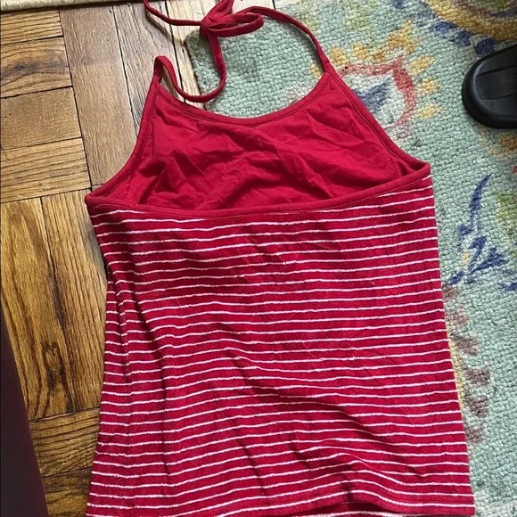 NWT polo jeans Red Striped Halter Top size L - Picture 6 of 6
